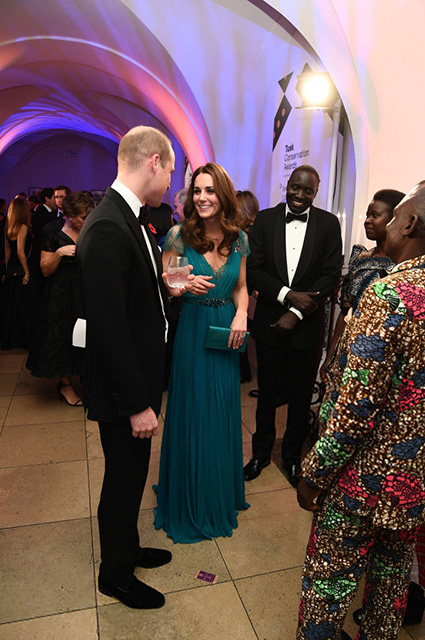Кейт Миддлтон и принц Уильям с гостями гала-вечера