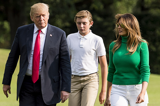 Как вырос за лето! Младший сын Трампа вернулся в Вашингтон перед учебой