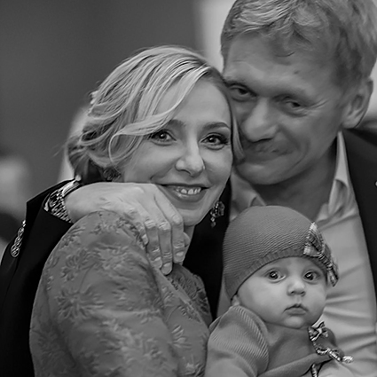 Татьяна Навка и Дмитрий Песков с дочерью Надей
