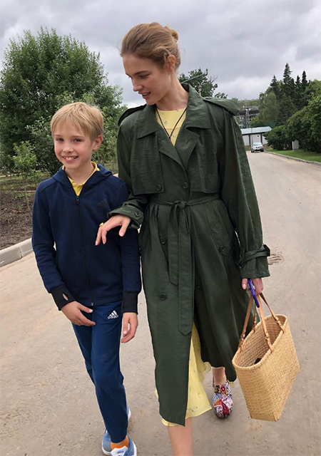 Наталья Водянова с сыном Виктором