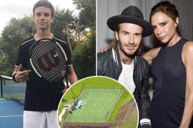 Виктория и Дэвид Бекхэм подарили сыну теннисный корт за 2,6 миллиона
