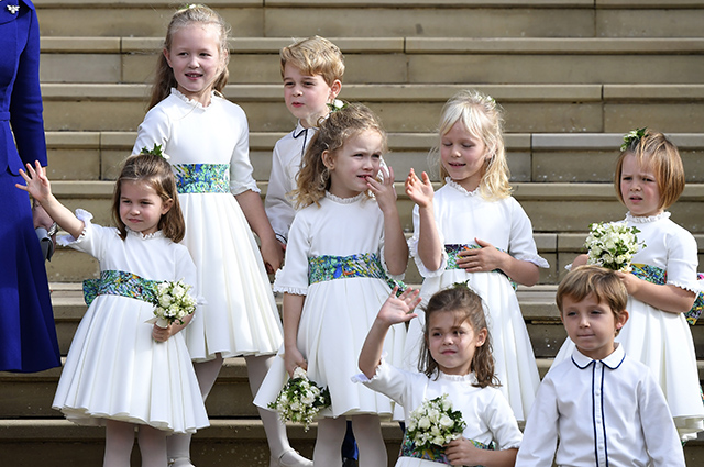 Принцесса Шарлотта, Саванна Филлипс, принц Джордж и другие дети на свадьбе