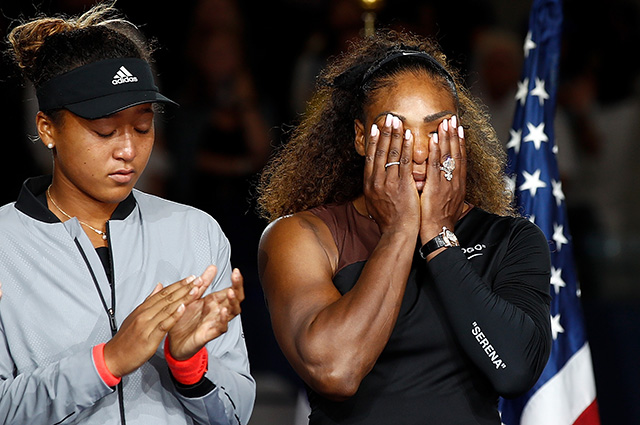 Наоми Осака и Серена Уильямс в финале US Open