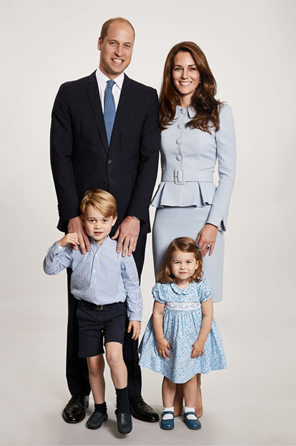 Принц Уильям, Кейт Миддлтон, принц Джордж и принцесса Шарлотта