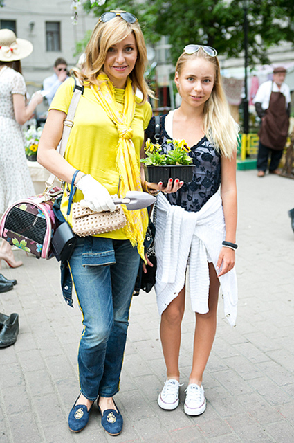 Татьяна Навка с дочерью Александрой