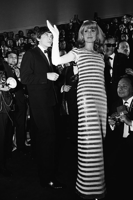 Катрин Денев с мужем Дэвидом Бейли, 1966 год