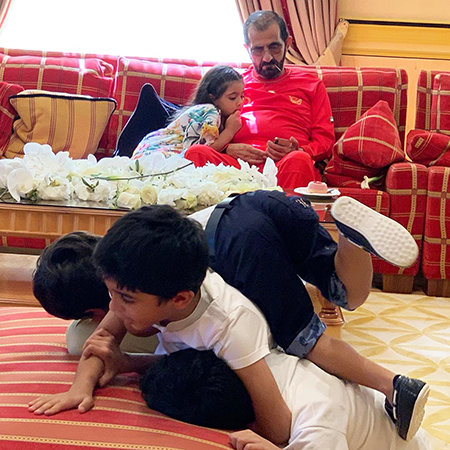 Мохаммед Аль Мактум с детьми