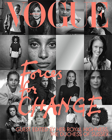 Обложка нового номера Vogue под редакцией Меган Маркл 