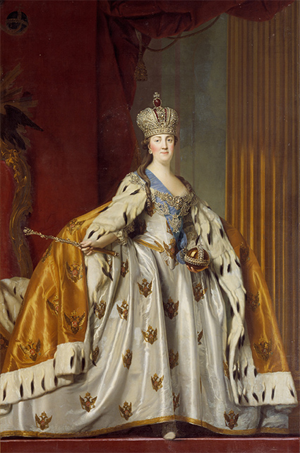 В. Эриксен. Портрет Екатерины II в коронационном платье