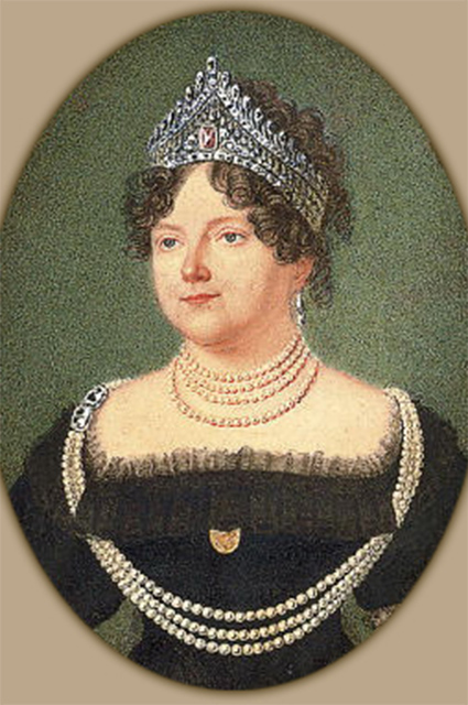 Мария Федоровна в диадеме с розовым бриллиантом